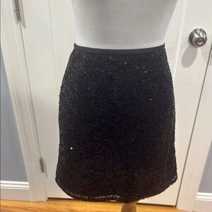 JCrew Black Sequin Skirt